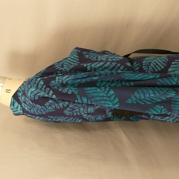 Couture Silk Kimono African Designer Studio 189 Batik Turquoise on Navy Gorgeous - Picture 3 of 11